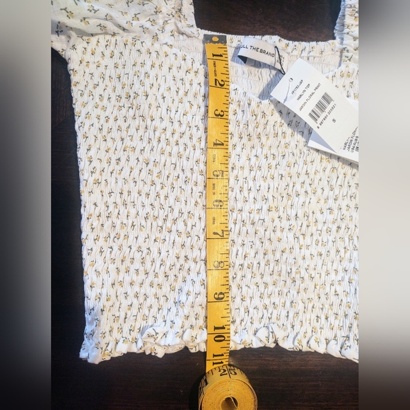 NWT Faithfull The Brand Cropped Smocked Top Sz S - Picture 13 of 13